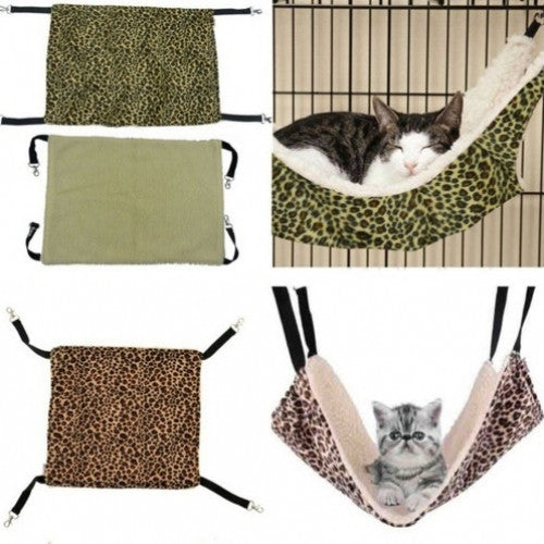 Ferret Hammock Leopard Design Bed Sleepy Pad