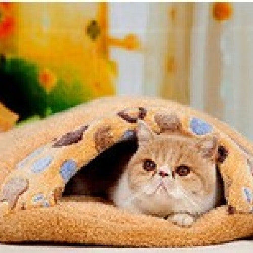 Half Covered Cat Bed Sleeping Bag